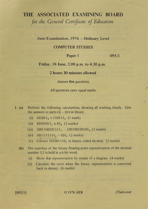 O <strong>Level Maths Paper</strong> 1984 3/12 [MOBI]. . O level maths paper 1986